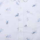 Boys White Cotton Regular Fit Casual Shirt, White, small