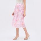 Women's Pink Pleated Calf Length Skirt, गुलाबी, small image number null