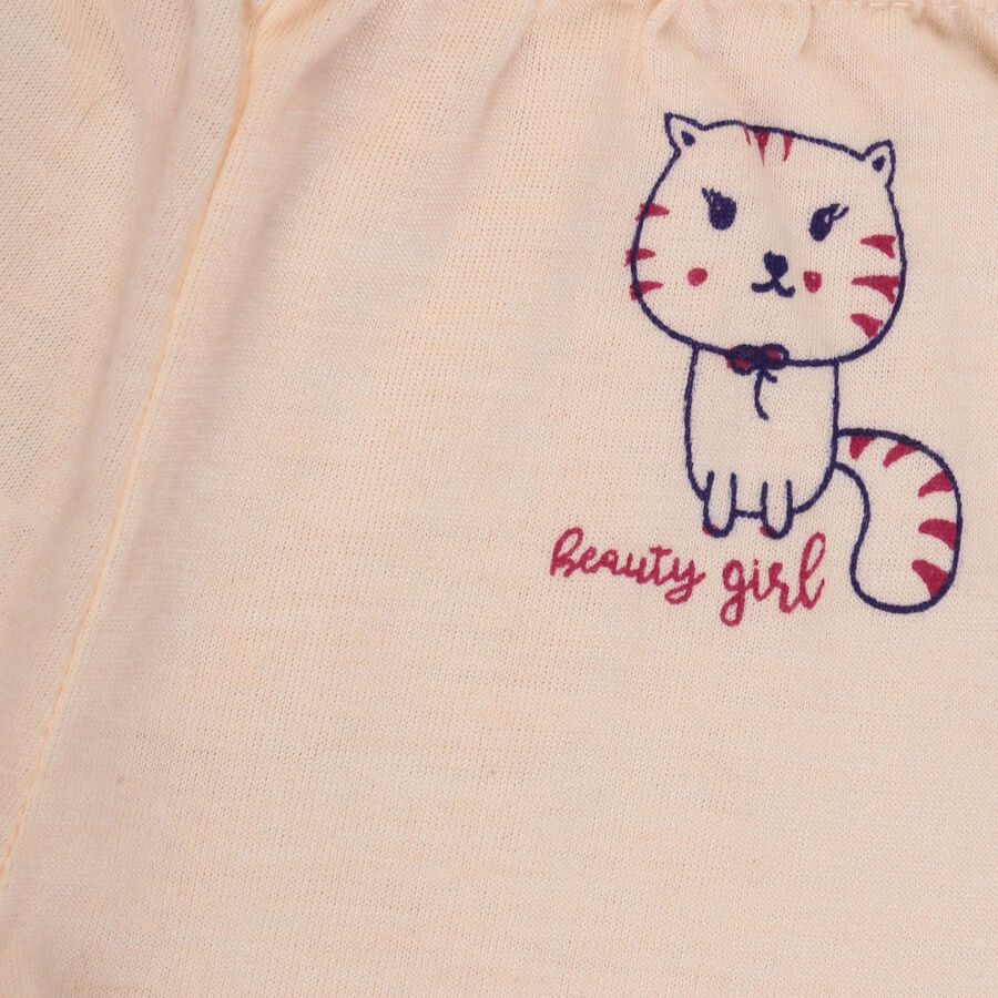 Infants Cotton Solid Pyjama, Peach, large image number null