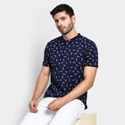 Men's Henley Half Sleeves T-Shirt , Navy Blue, small image number null