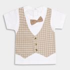 Infant Boys' 100% Cotton Baba Suit, Beige, small image number null