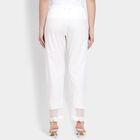 Ladies' 100% Cotton Palazzos , Off White, small image number null