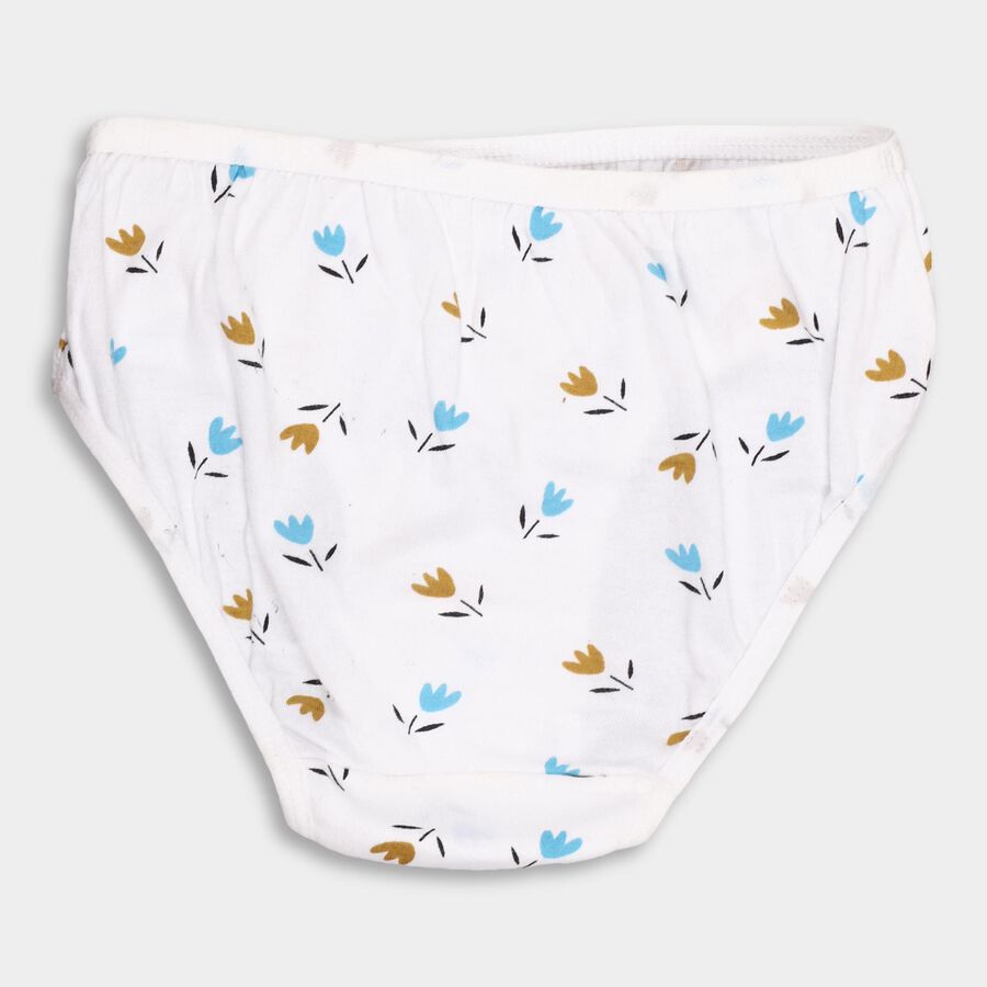 Girls' 100% Cotton Panty , White, large image number null