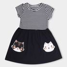 Girls' Frock, Navy Blue, small image number null