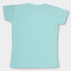 Girls' T-Shirt , एक्वा, small