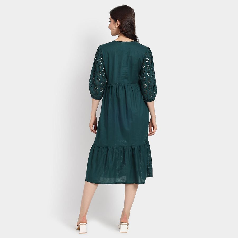 Ladies' 100% Cotton Dress, टील ब्लू, large image number null