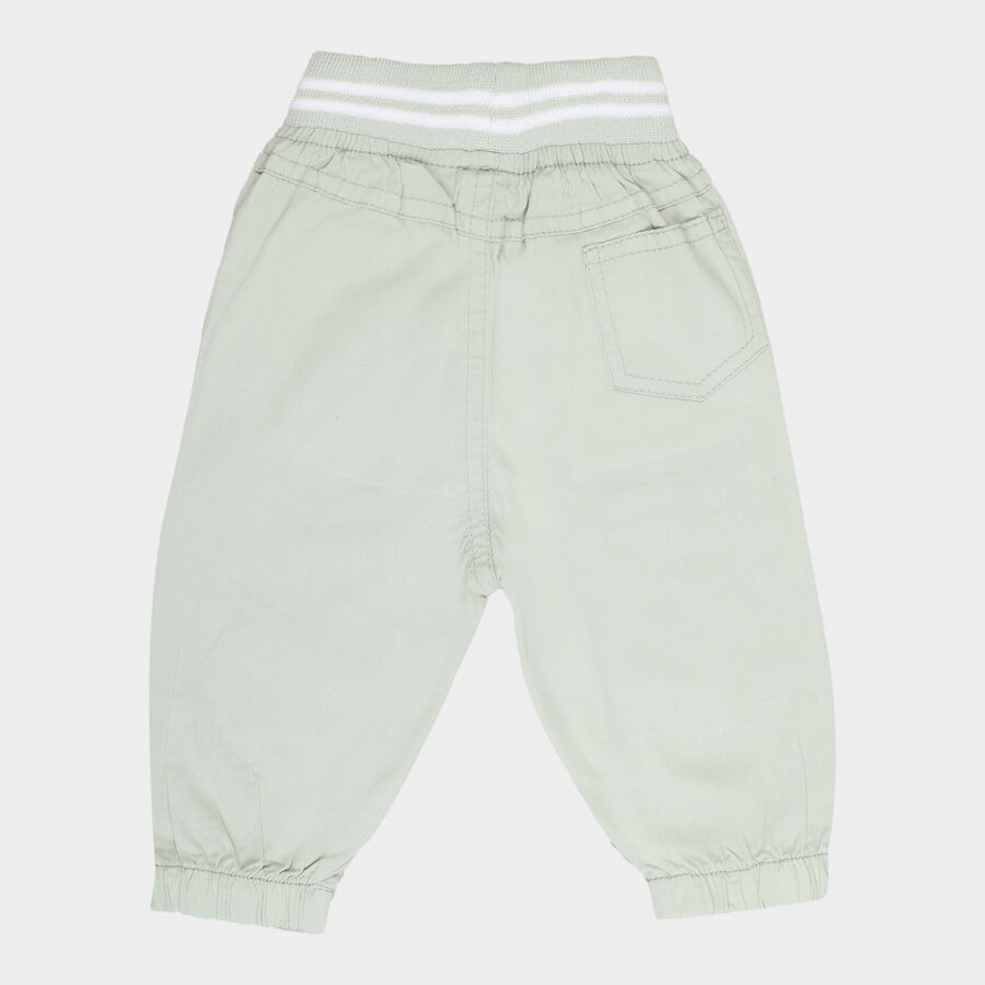 Infants Cotton Solid Trousers, Light Green, large image number null