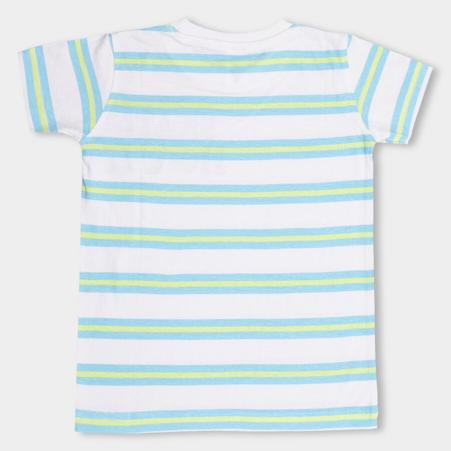 Boys' 100% Cotton Half Sleeves T-Shirt , हल्का हरा, large image number null