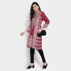 Printed Kurta, Wine, small image number null