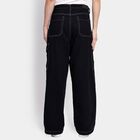 Ladies' 100% Cotton Jeans, काला, small image number null
