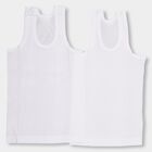 Boys' 100% Cotton Vest, White, small image number null