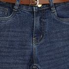 Girls' Dark Indigo Blue Flared Fit Jeans, हल्का नीला, small