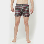 Checks Inner Elastic Boxers, Maroon, small image number null