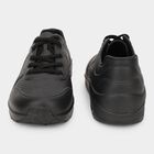 Men's Jet Black Lace-Up Casual Shoes, काला, small