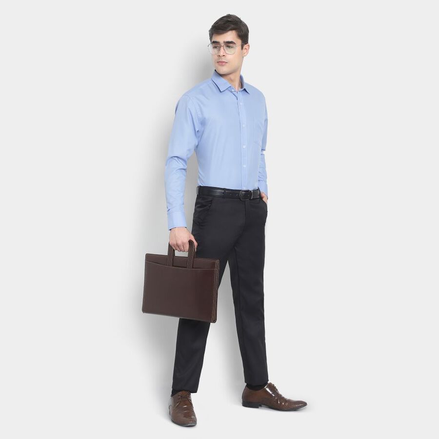 Solid Formal Shirt, Mid Blue, large image number null