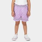 Girls Purple Regular Fit Printed Bloomers, Lilac, small