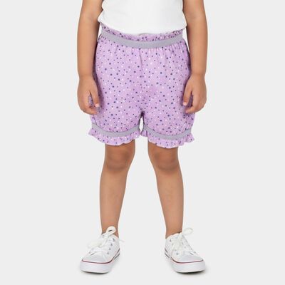 Girls Purple Regular Fit Printed Bloomers