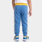 Boys' Yellow Jogger Fit Text Printed Cotton Blend Pyjama, पीला, small