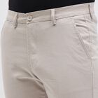 Men's Slim Fit Casual Trousers, Beige, small image number null