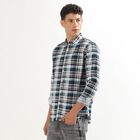Men's 100% Cotton Casual Shirt, Teal Blue, small image number null