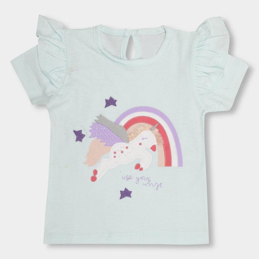 Infants' 100% Cotton T-Shirt, एक्वा, large image number null