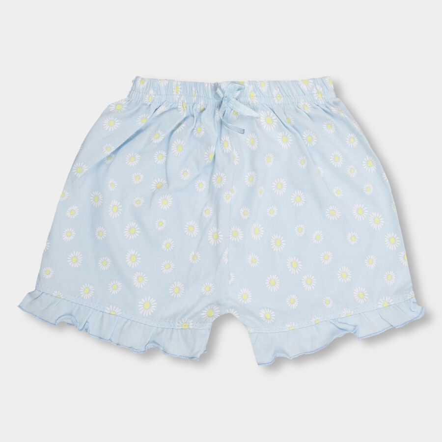Infants' 100% Cotton Half Pant , हल्का नीला, large