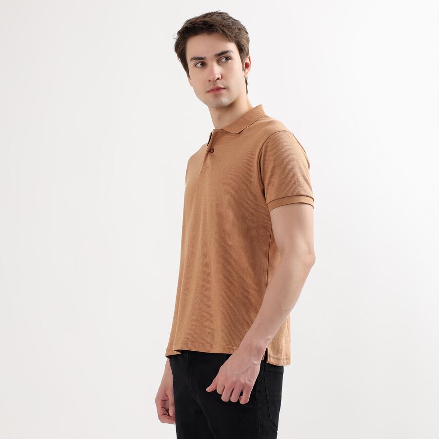 Men's Polo Collared Half Sleeves T-Shirt, गहरा पीला, large image number null