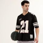 Men's Jet Black V-Neck Athleisure T-Shirt, Black, small