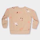 Boys Light Beige Crew Neck Casual Sweatshirt, Beige, small image number null