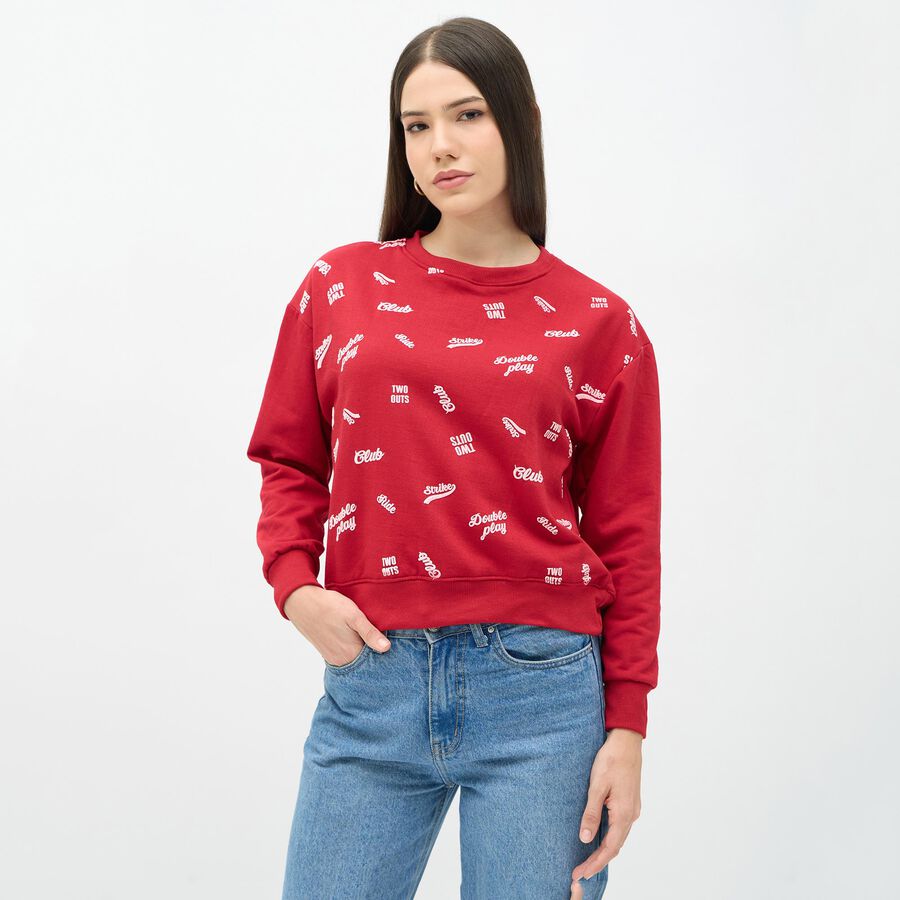 Ladies' Sweatshirt, लाल, large image number null