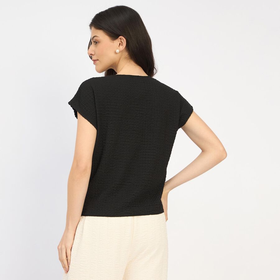 Ladies'  Crop  Top, Black, large image number null