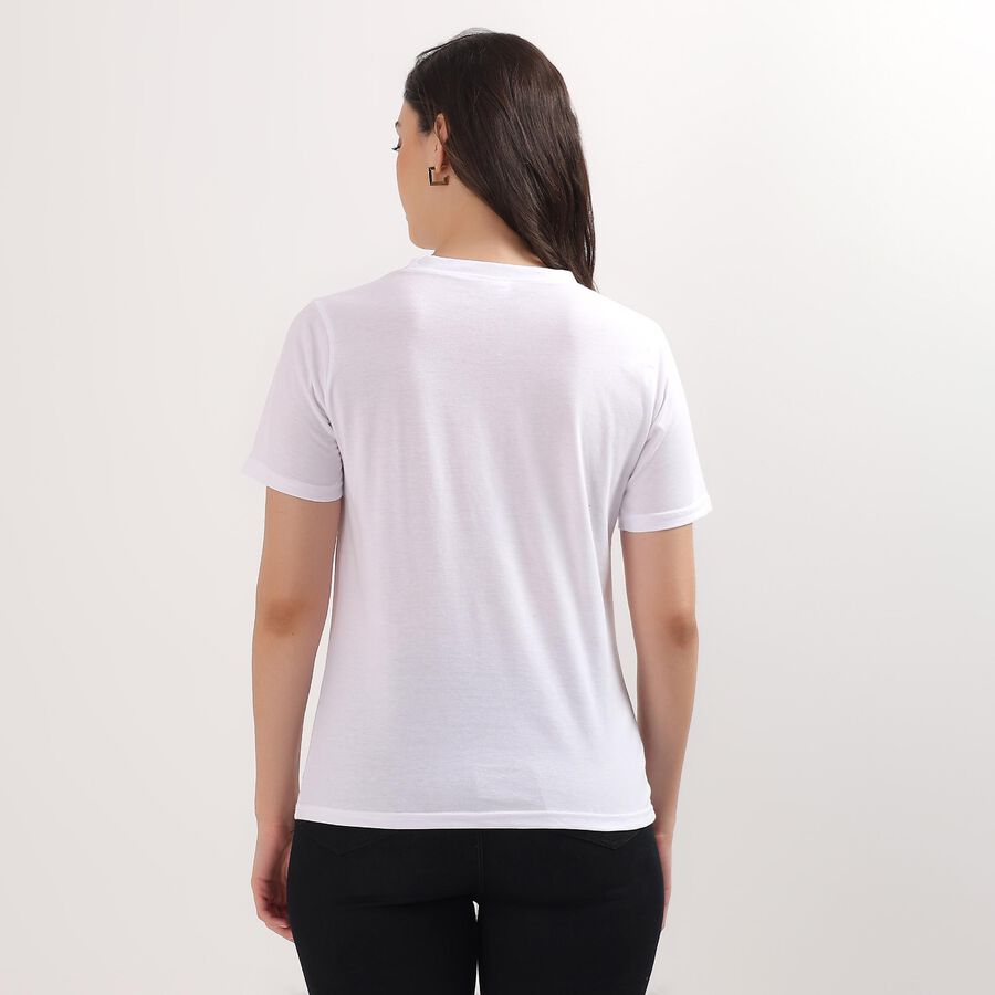 Ladies' Round Neck T-Shirt, White, large image number null
