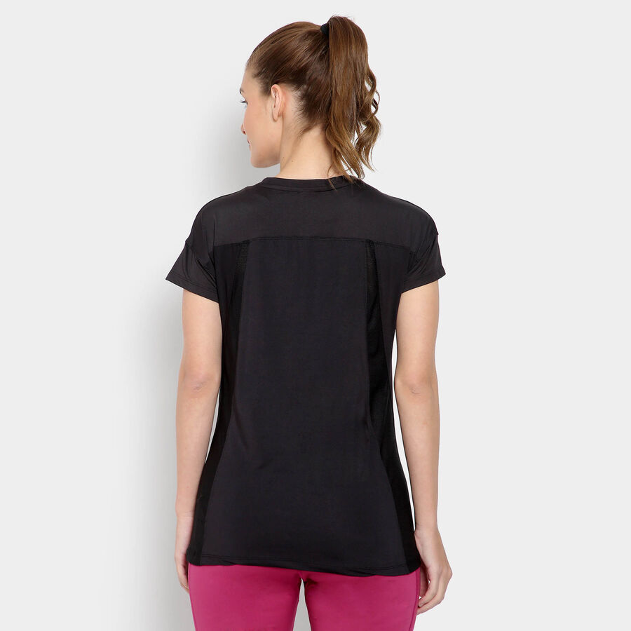 Round Neck T-Shirt, Black, large image number null