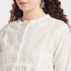 Cotton Solid Kurti, सफ़ेद, small image number null