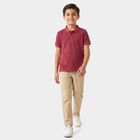 Boys Pink Polo Neck Polo Boys T-Shirt, गुलाबी, small