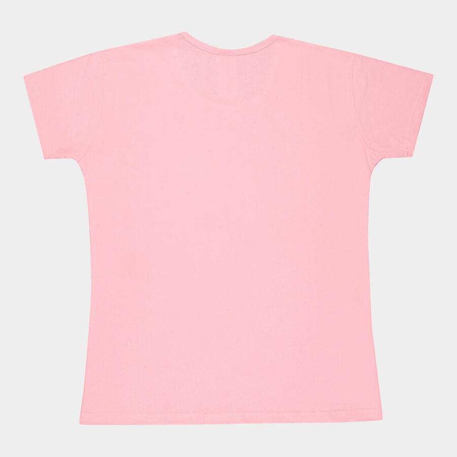 Girls Cotton T-Shirt, Pink, large image number null