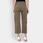 Ladies' 100% Cotton Trousers, Olive, small
