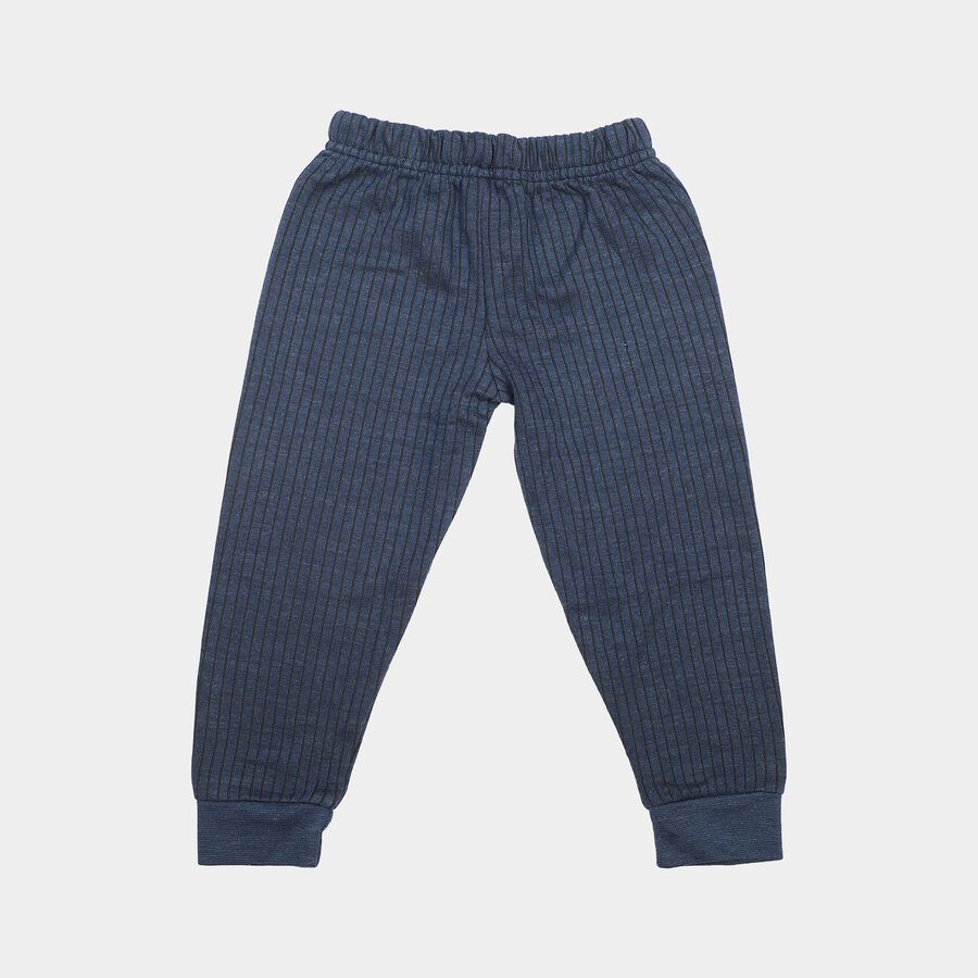 Boys Navy Blue Long Johns Thermal, Mid Blue, large