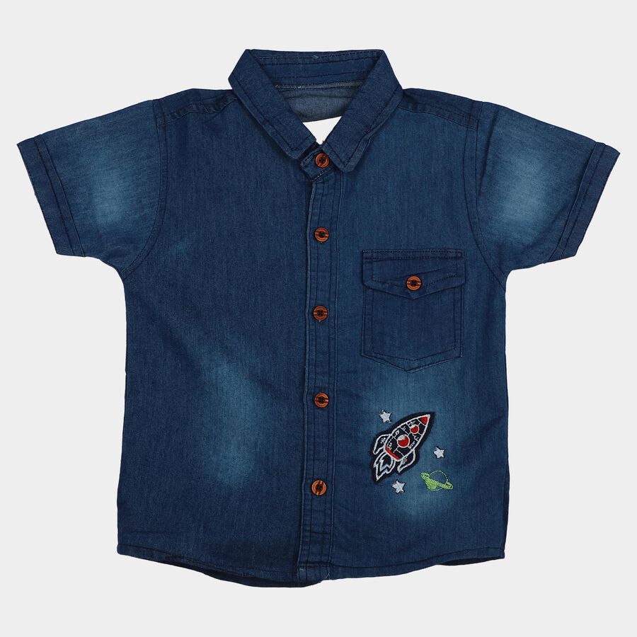 Boys' Casual Shirt, हल्का नीला, large