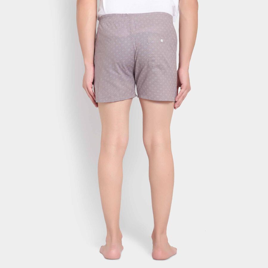 Cotton Inner Elastic Boxers, Dark Grey, large image number null