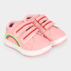 Girls Pink Velcro Strap Sneakers, Pink, small