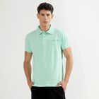 Men's 100% Cotton Collared Half Sleeves T-Shirt, एक्वा, small image number null