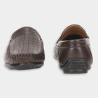 Men's Dark Chocolate Brown Slip-On Formal Shoes, भूरा, small