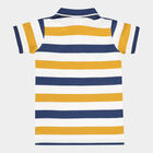 Boys Cotton Stripes T-Shirt, Navy Blue, small image number null