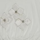 Girls' White Round Neck Romantic T-Shirt, White, small