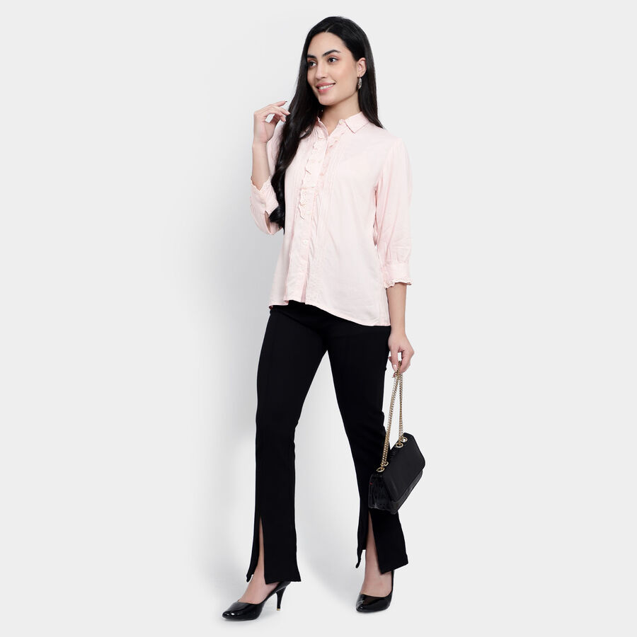 Solid Trousers, Black, large image number null