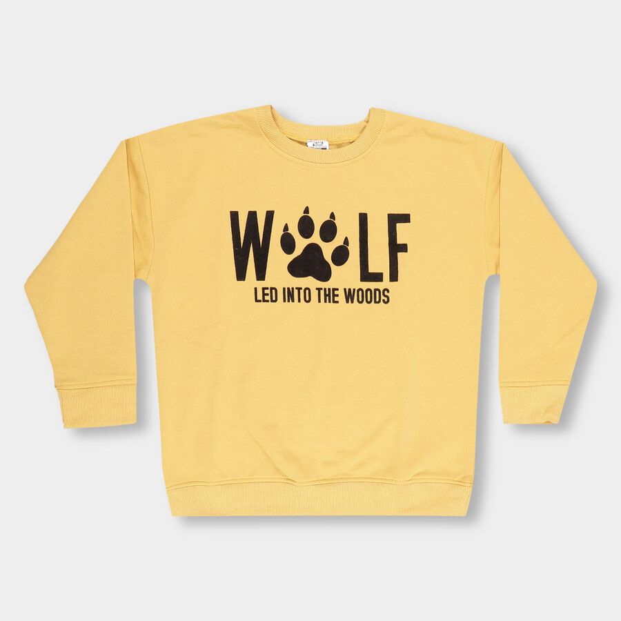 Boys' Sweatshirt, मस्टर्ड, large image number null