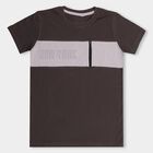 Boys' 100% Cotton Half Sleeves T-Shirt , चारकोल, small image number null