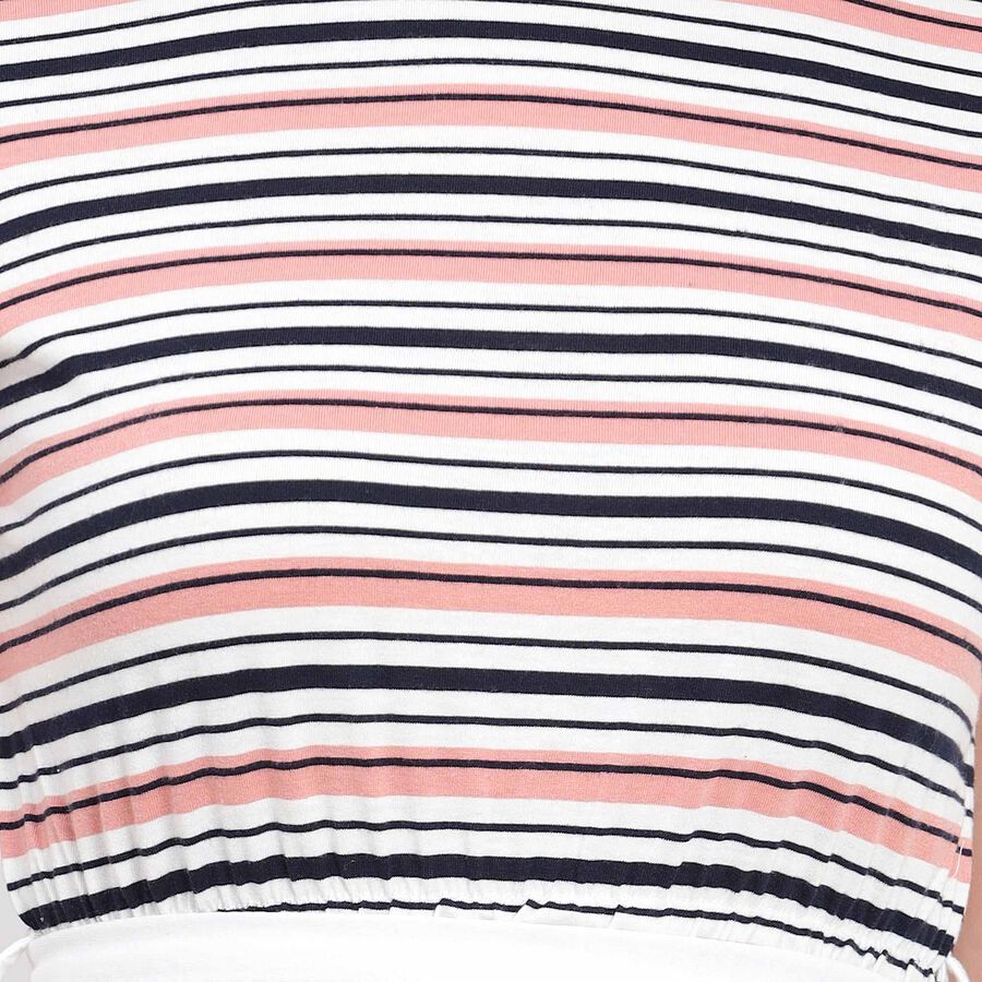 Stripes Dress, Peach, large image number null