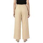 Women's Beige Regular Fit Solid Palazzos, Beige, small